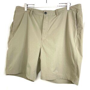 SAXX Shorts Mens Go To Town 2N1 9" Performance Mesh Lined Zip Pockets Beige Sz38